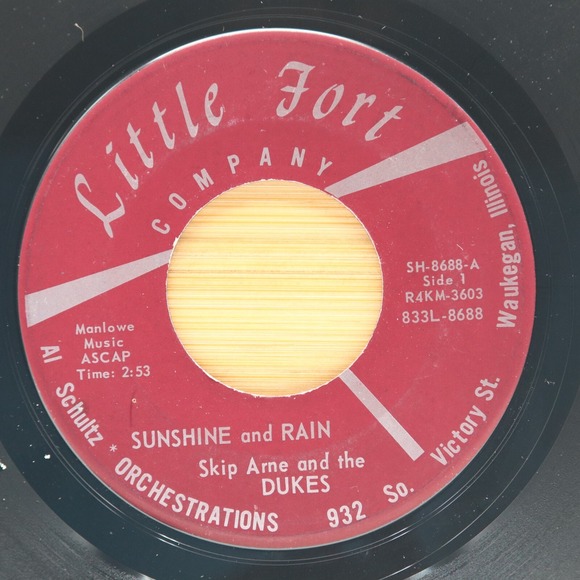 SKIP ARNE & THE DUKES - SUNSHINE AND RAIN / ANGEL - ROCKABILLY 45 LITTLE FORT